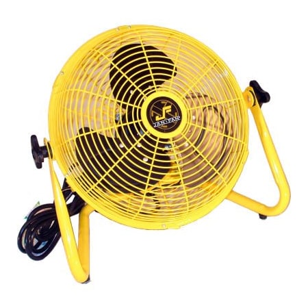 Hunter Fan Co. Jan Fan Jan Fan 12in Industrial Workstation Fan, 3 Speed, Yellow JF-12F